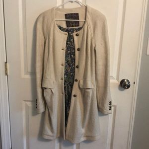 Women’s free people coat off white/ cream